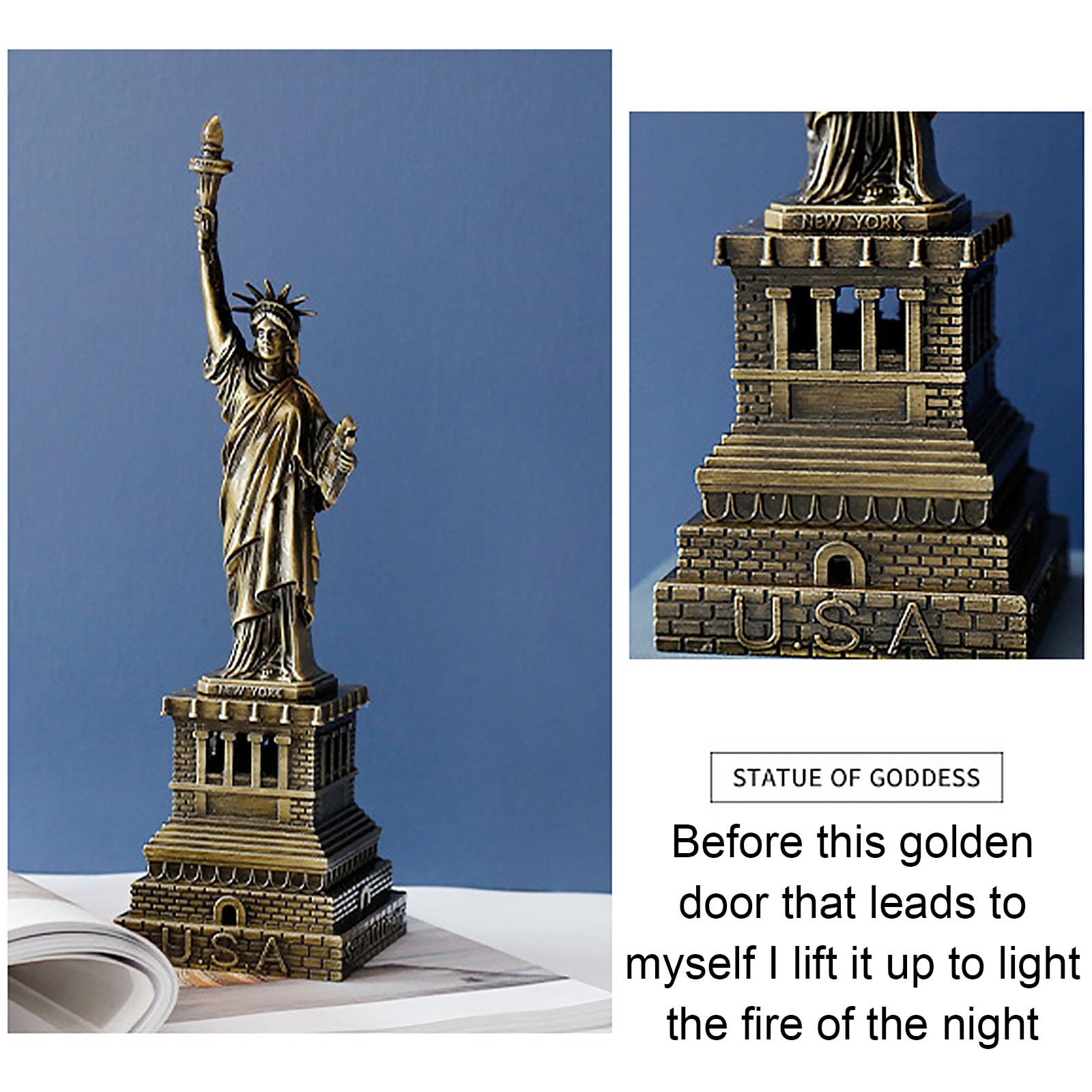 Amazon.co.jp: ブロンズニューヨーク自由の女神像モデル金属彫刻有名な